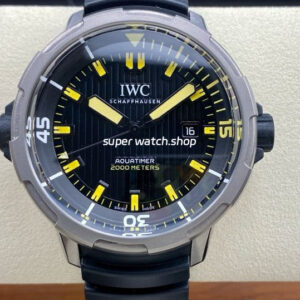 V6S Factory IWC Aquatimer Automatic 2000 IW3580-01 46mm Steel Rubber Strap Black Dial