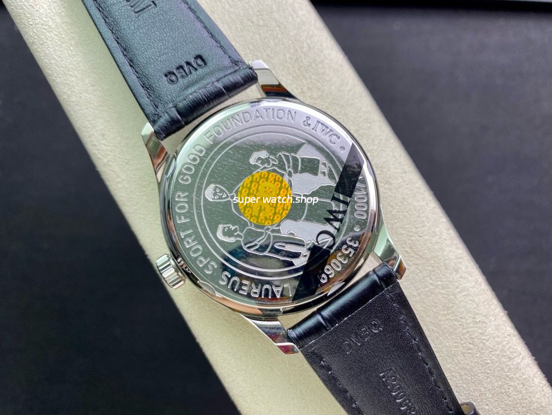 ZF Factory IWC Portuguese Automatic IW500112 42mm Steel Leather Strap White Eyes Arabic Numerals Blue Dial - Image 7