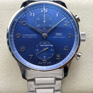 ZF Factory IWC Portuguese Chronograph IW371606 41mm Steel Blue Dial