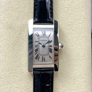 8848 Factory Cartier Tank Américaine 19mm W2601956 Roman Numerals Silver Dial