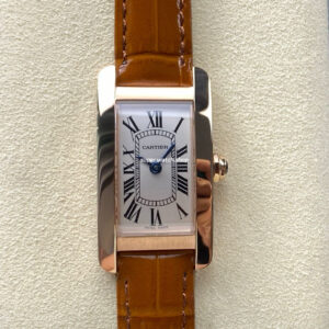 8848 Factory Cartier Tank Américaine W260745619mm Roman Numerals Silver Dial