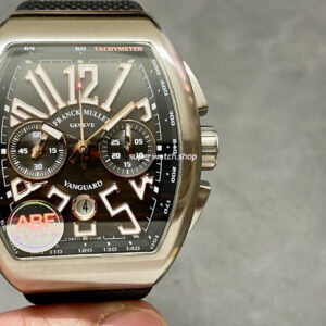 ABF Factory Franck Muller Vanguard Chronograph 44mm Steel Rubber Strap Black Dial