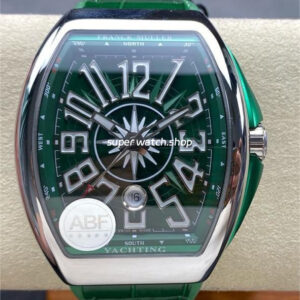 ABF Factory Franck Muller Vanguard V 45 SC DT YACHT 45mm Steel Rubber Strap Arabic Numerals Green Dial