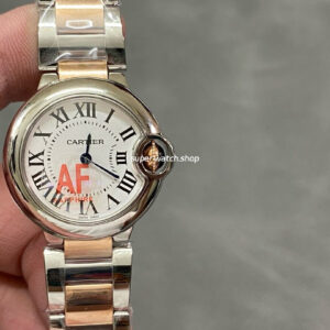 AF Factory Cartier Ballon Bleu 28mm Half Rose Gold White Dial