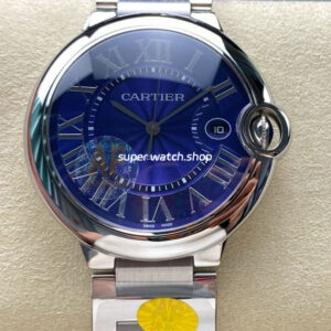 AF Factory Cartier Ballon Bleu 42mm Full Steel Roman Numerals Blue Dial