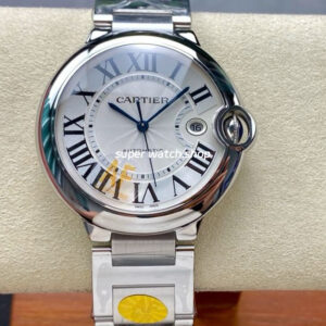 AF Factory Cartier Ballon Bleu WSBB0049 42mm Full Steel Roman Numerals Silver Dial
