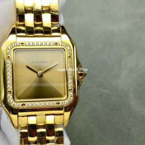 AF Factory Cartier Panthère 27mm Diamond Bezel Full Yellow Gold Gold Dial