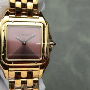 AF Factory Cartier Panthère 27mm Full Rose Gold Red Dial