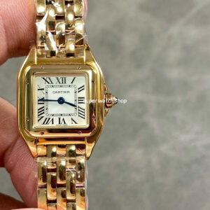 AF Factory Cartier Panthère WGPN0006 22mm Full Rose Gold Roman Numerals Silver Dial