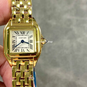 AF Factory Cartier Panthère WGPN0008 22mm Full Yellow Gold Roman Numerals Silver Dial