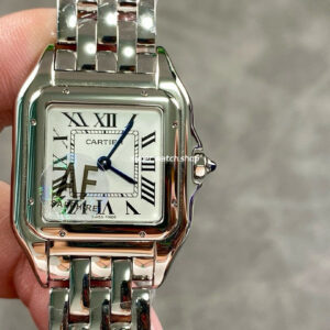 AF Factory Cartier Panthère WSPN0007 27mm Full Steel Roman Numerals Silver Dial