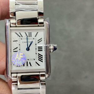 AF Factory Cartier Tank WSTA0052 25.5mm Full Steel Roman Numerals White Dial