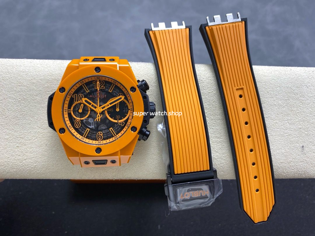 BBF Factory Hublot Big Bang Unico 441.CU.5910.RX 42mm Orange Ceramic Orange Rubber Strap Skeletonized Dial - Image 9