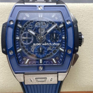 BBF Factory Hublot Spirit of Big Bang 642.NL.7170.RX 42mm Blue Ceramic Titanium Blue Rubber Strap Skeletonized Blue Dial