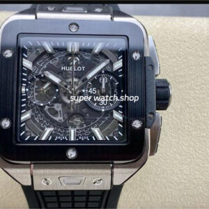 BBF Factory Hublot Square Bang 821.NM.0170.RX 42mm Titanium Rubber Strap Skeletonized Dial