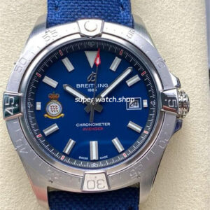 BLS Factory Breitling 60th Anniversary A17328101C1X1 42mm Steel Calf skin Strap Dark Blue Dial