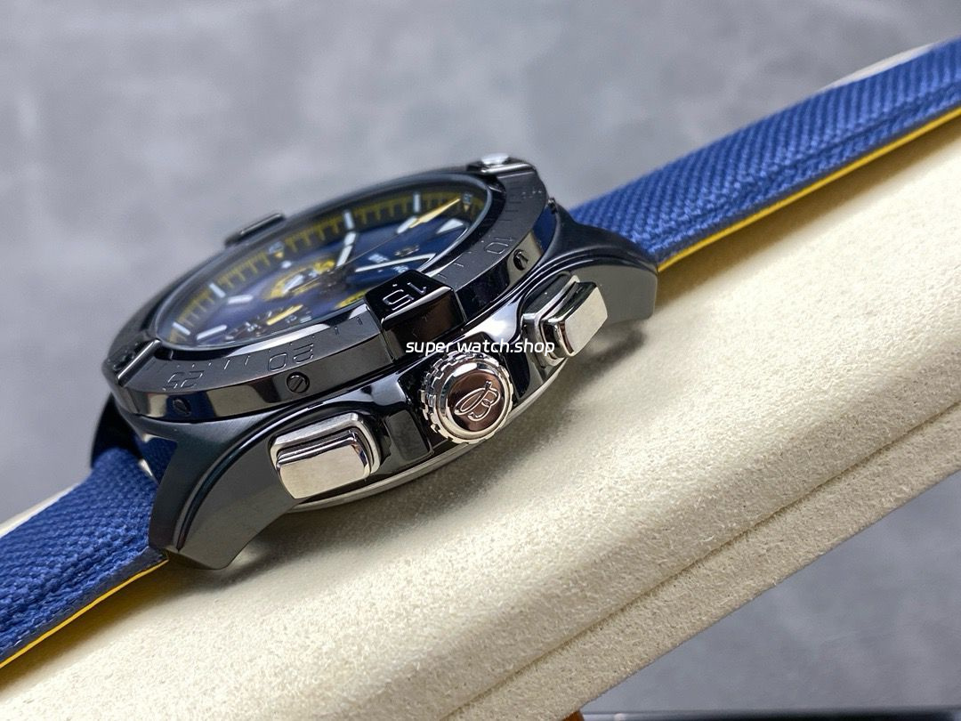 BLS Factory Breitling Avenger SB01474A1C1X1 44mm Steel Dark Blue Calf Skin Strap Dark Blue Dial - Image 6