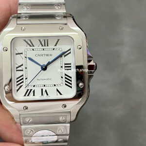 BV Factory Cartier Santos WSSA0029 39.8mm Full Steel White Dial