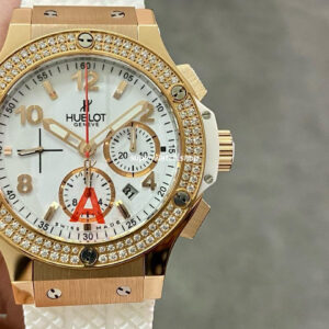 HB Factory Hublot Big Bang 301.PE.230.RW.114 44mm Rose Gold Rubber Strap White Dial
