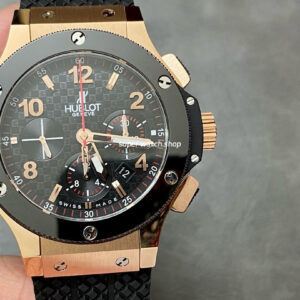 HB Factory Hublot Big Bang 301.PM.1780.RX 44mm Rose Gold Rubber Strap Black Dial