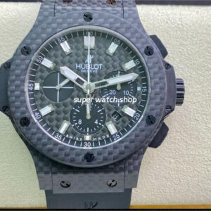 HB Factory Hublot Big Bang 301.QX.1724.RX 44mm Carbon Rubber Strap Black Dial