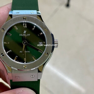 HB Factory Hublot Classic Fusion 542.NX.8970.LR 42mm Titanium Rubber Strap Green Dial