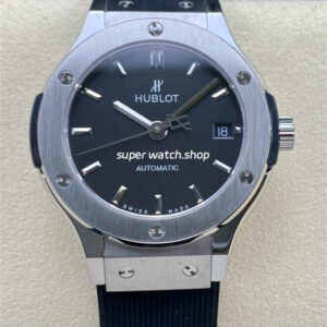 HB Factory Hublot Classic Fusion 565.NX.1470.RX 38mm Steel Rubber Strap Black Dial