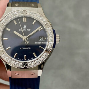 HB Factory Hublot Classic Fusion 565.NX.7170.RX.1204 38mm Titanium Rubber Strap Blue Dial