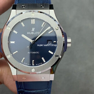 HB Factory Hublot Classic Fusion Blue 542.NX.7170.LR 42mm Titanium Rubber Strap Blue Dial