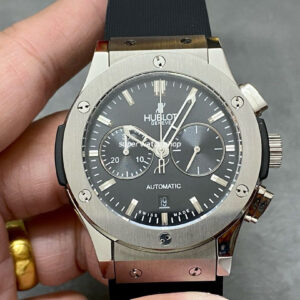 HB Factory Hublot Classic Fusion Chronograph 521.NX.1170.RX 45mm Titanium Rubber Strap Black Dial