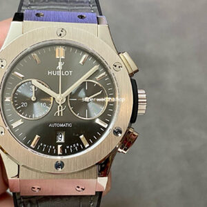 HB Factory Hublot Classic Fusion Racing Grey 521.NX.7071.LR 45mm Titanium Leather Strap Grey Dial