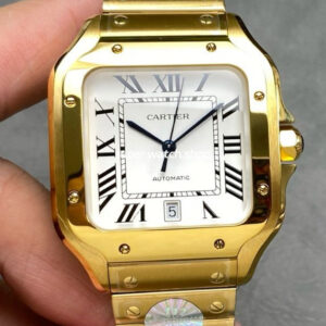 J12 Factory Cartier Santos WGSA0029 39.8mm  Roman Numerals White Dial