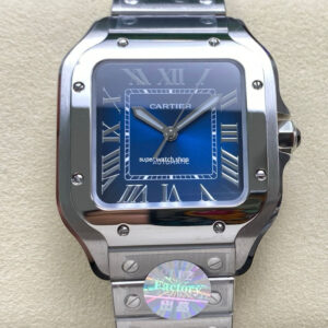 J12 Factory Cartier Santos WSSA0063 39.8mm Roman Numerals Blue Dial