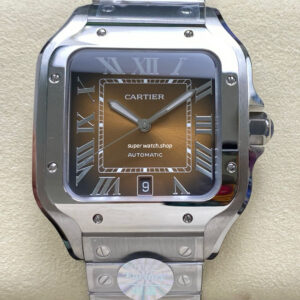 J12 Factory Cartier Santos WSSA0064 39.8mm  Roman Numerals Brown Dial