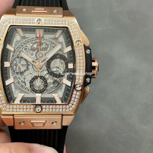 MS Factory Hublot Spirit of Big Bang 642.OX.0180.RX.1104 42mm Rose Gold Rubber Strap Skeletonized Dial