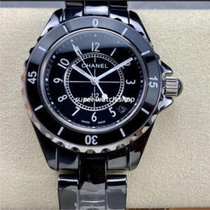 TW Factory Chanel J12 H5697 38mm Full Black Ceramic Arabic Numerals Black Dial