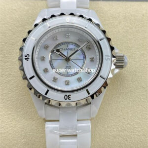 TW Factory Chanel Quartz J12 H5703 33mm Full White Ceramic Diamond White Dial