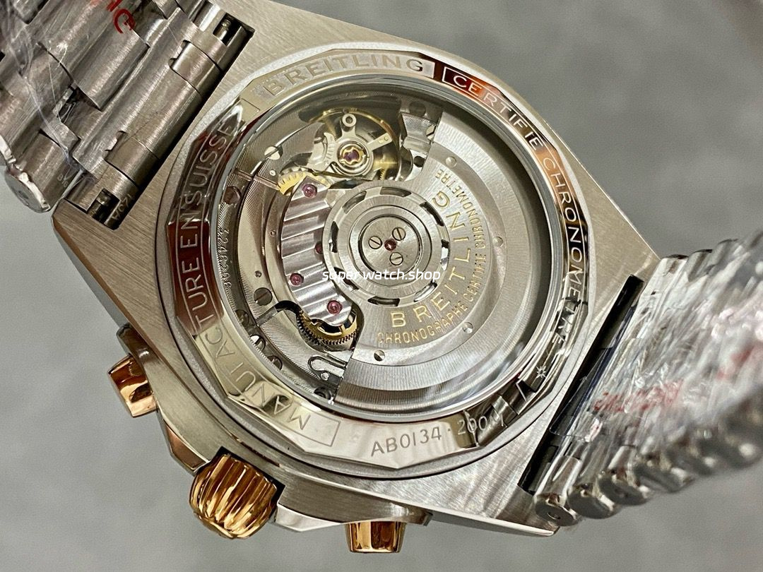 BLS Factory Breitling Chronomat B01 44mm Rose Gold Steel Grey Dial - Image 7
