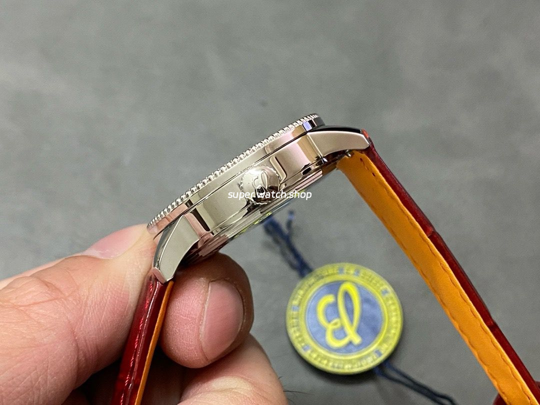 BLS Factory Breitling Navitimer A17327211G1P1 35mm Steel Leather Strap Silver Dial - Image 6