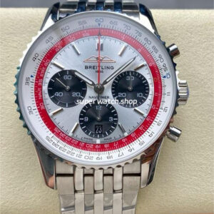 BLS Factory Breitling Navitimer B01 Chronograph AB01383B1G1A1 43mm Full Steel White Dial
