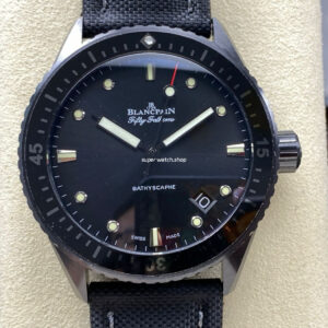 GF Factory Blancpain Fifty Fathoms Bathyscaphe 5000-0130-B52A 43mm Ceramic Textile Strap Black Dial