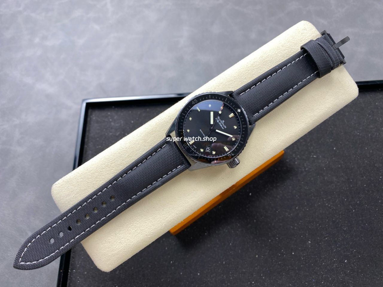 GF Factory Blancpain Fifty Fathoms Bathyscaphe 5000-0130-B52A 43mm Ceramic Textile Strap Black Dial - Image 4
