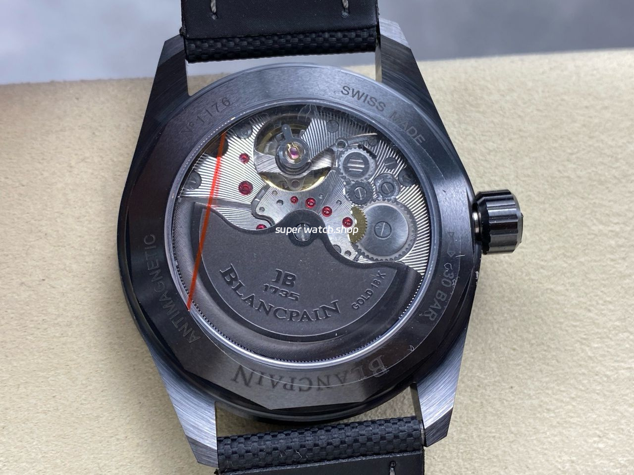 GF Factory Blancpain Fifty Fathoms Bathyscaphe 5000-0130-B52A 43mm Ceramic Textile Strap Black Dial - Image 7