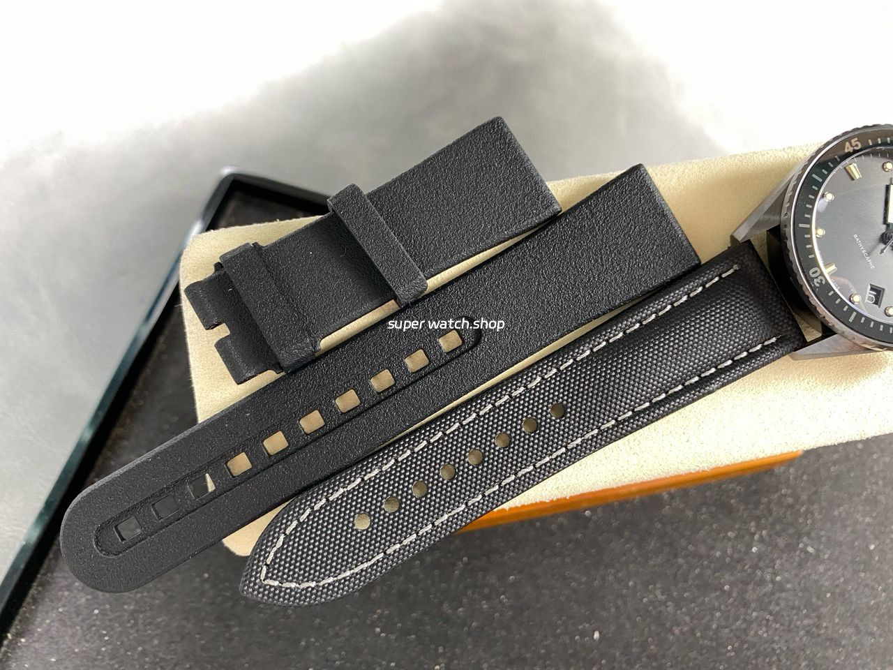 GF Factory Blancpain Fifty Fathoms Bathyscaphe 5000-0130-B52A 43mm Ceramic Textile Strap Black Dial - Image 9