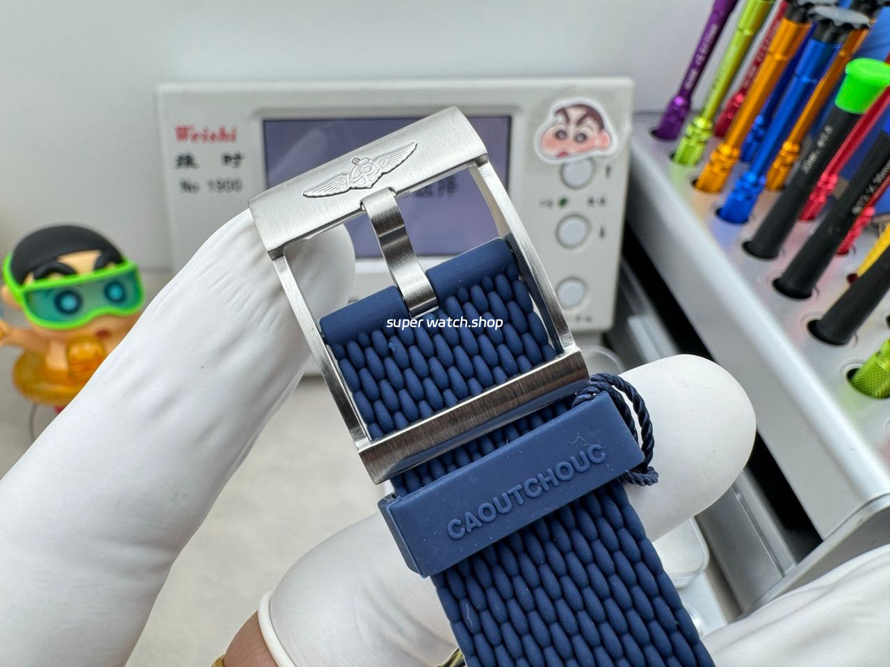 GF Factory Breitling Superocean Heritage ll AB2010 42mm Steel Rubber Strap Blue Dial - Image 8