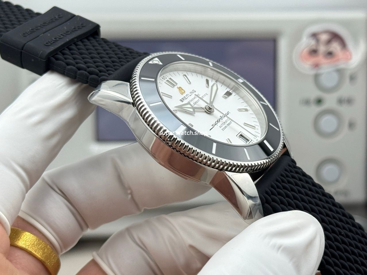 GF Factory Breitling Superocean Heritage ll AB201012.G827154A 42mm Steel Rubber Strap White Dial - Image 6
