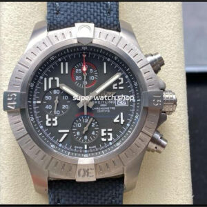 TF Factory Breitling Avenger Bandit Chronograph E13383101M1W1 45mm Steel Nylon Canvas Strap Arabic Numerals Grey Dial