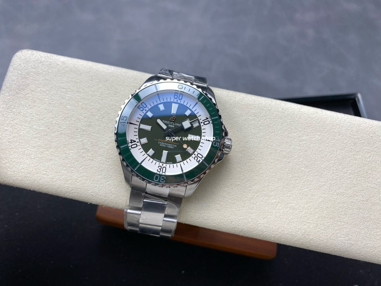 TF Factory Breitling Superocean A17376A31L1A1 44mm Green Bezel Full Steel Green Dial - Image 5