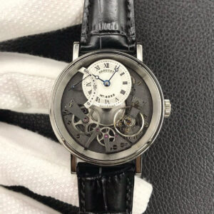 ZF Factory Breguet Tradition 7097BB/G1/9WU 40mm White Gold Leather Strap Roman Numerals Grey Dial