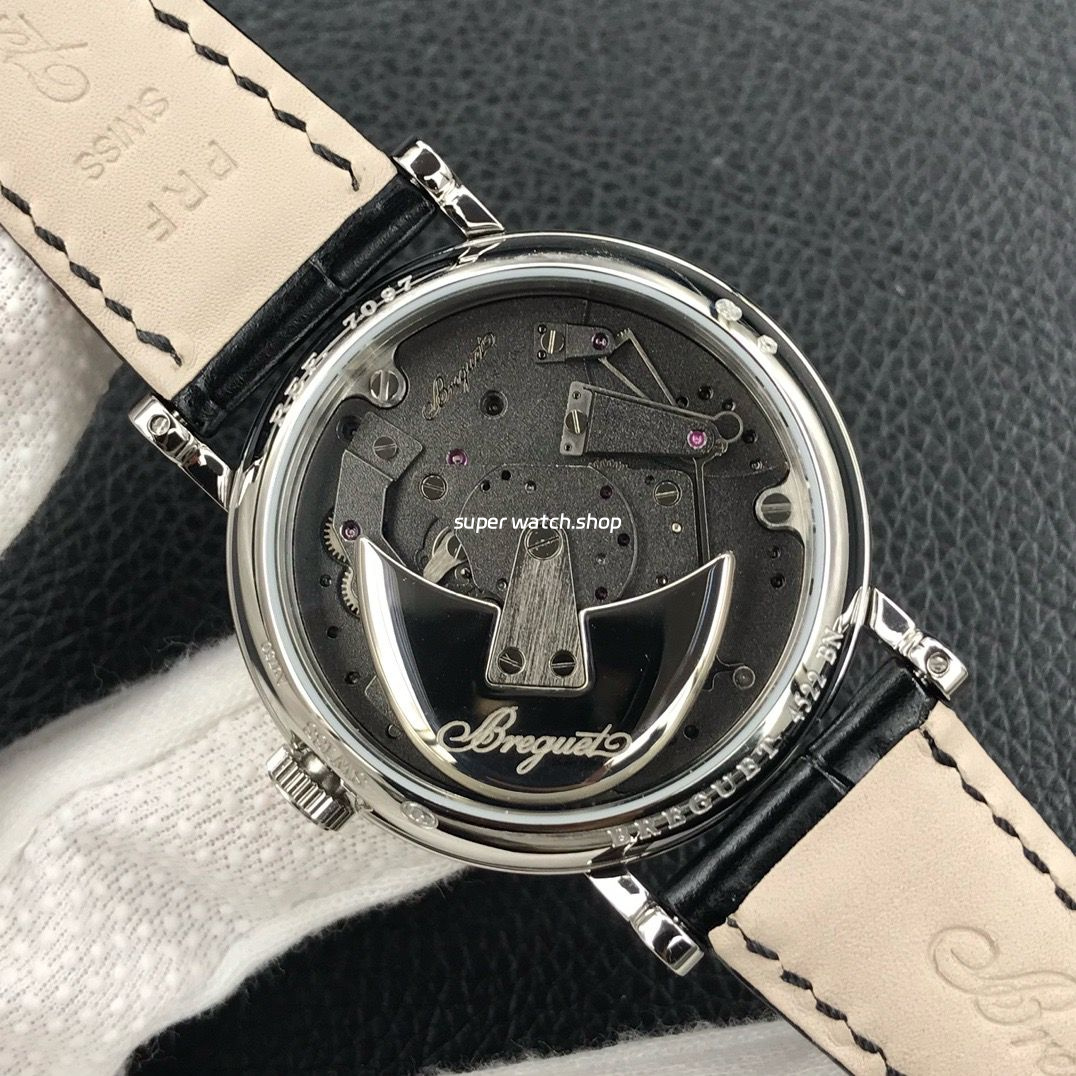 ZF Factory Breguet Tradition 7097BB/G1/9WU 40mm White Gold Leather Strap Roman Numerals Grey Dial - Image 7